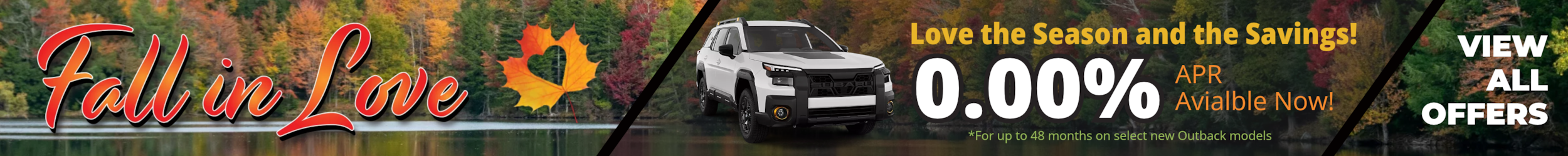 Subaru Fall In Love Sales Event