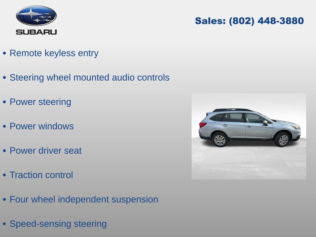 Used 2017 Subaru Outback 2.5i Premium with SUV