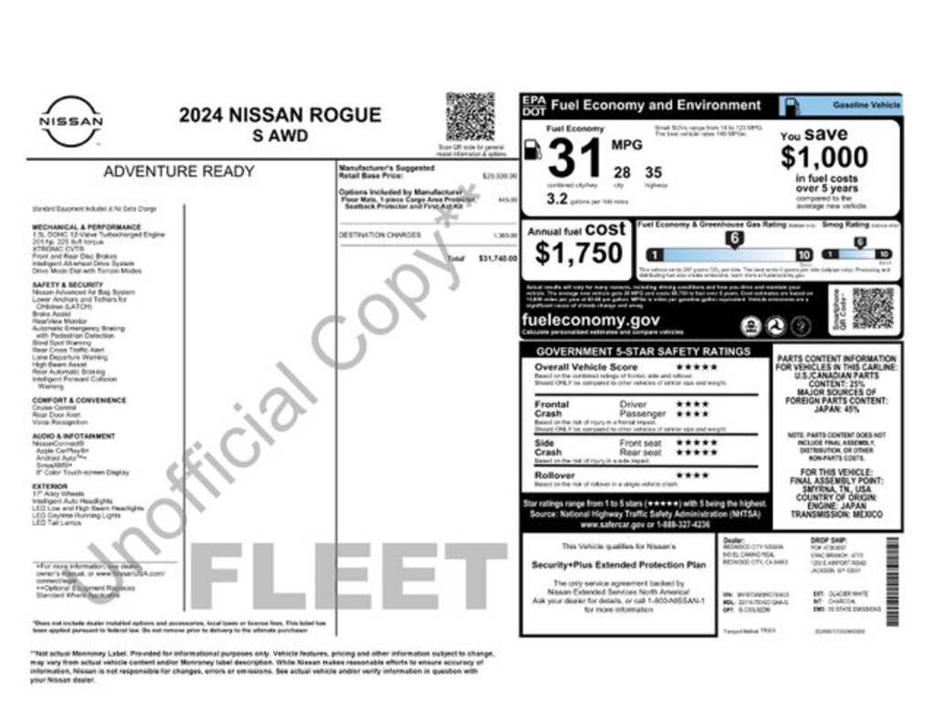 Used 2024 Nissan Rogue S SUV