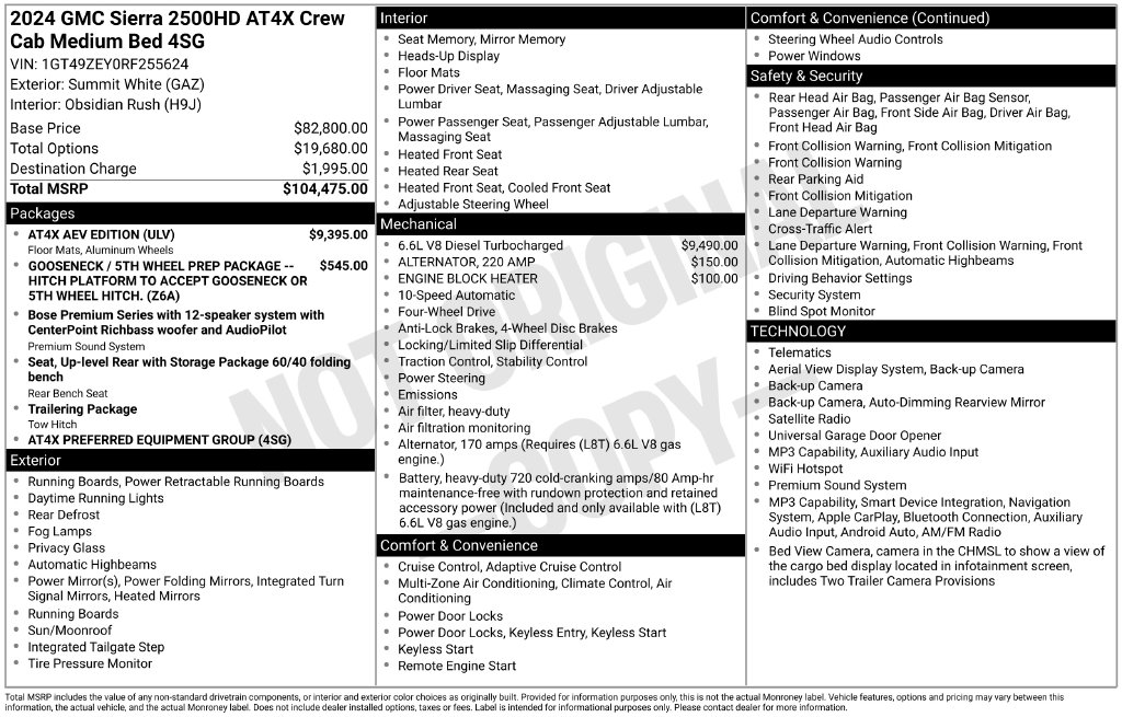 Used 2024 GMC Sierra 2500HD AT4X Truck