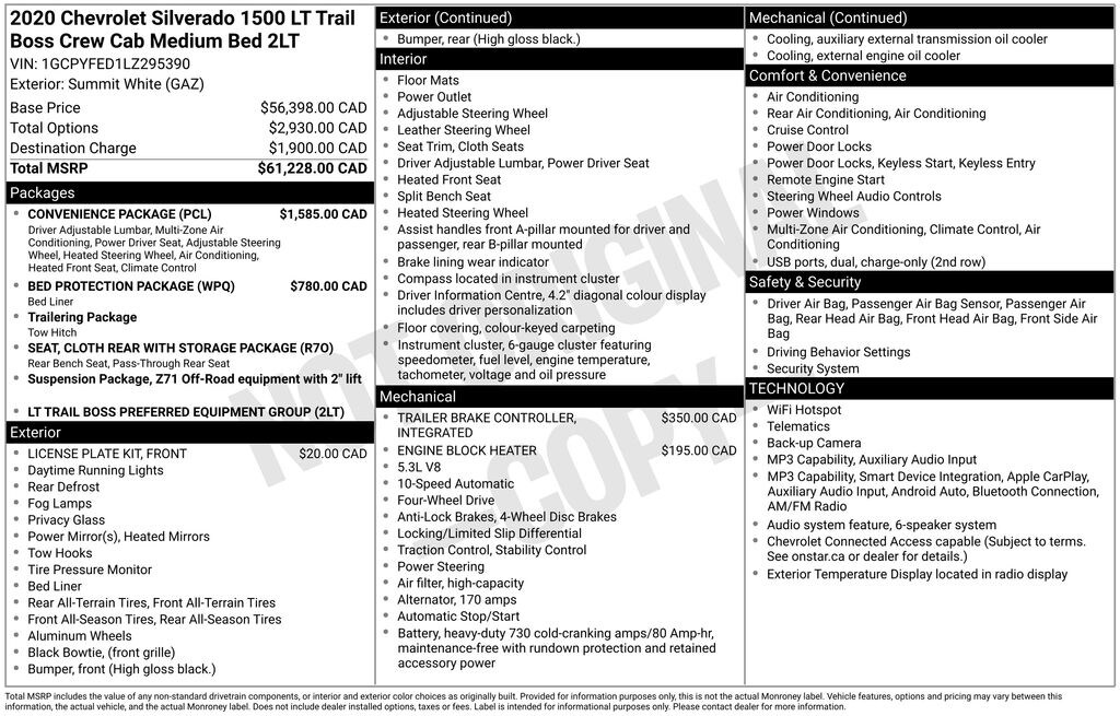 Used 2020 Chevrolet Silverado 1500 LT Trail Boss Truck