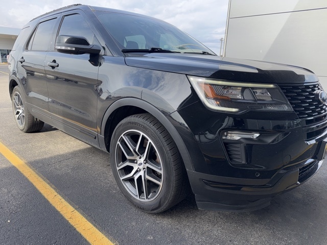 Used 2018 Ford Explorer Sport with VIN 1FM5K8GT8JGA47604 for sale in Ligonier, IN