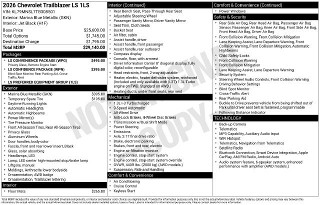 2026 Chevrolet Trailblazer LS - Photo 35