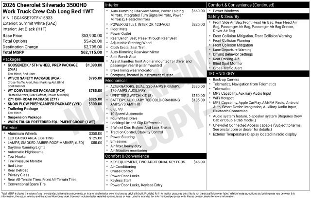 2026 Chevrolet Silverado 3500 HD Work Truck - Photo 34