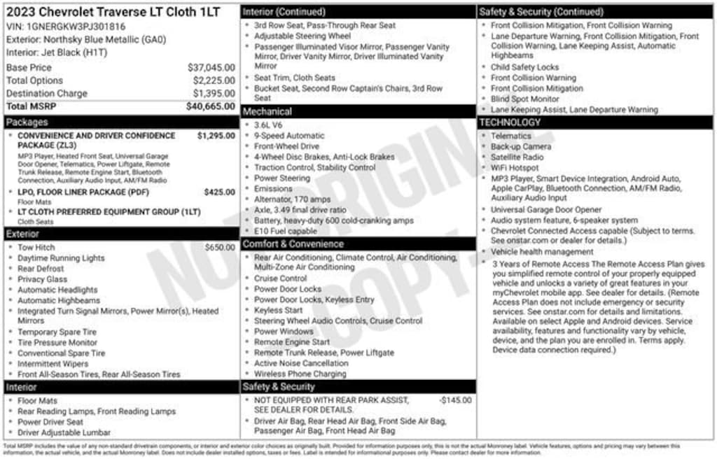 Used 2023 Chevrolet Traverse LT Cloth SUV