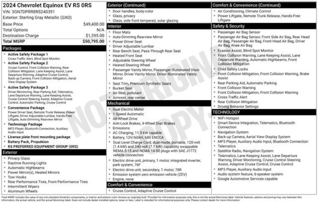 Used 2024 Chevrolet Equinox EV RS SUV