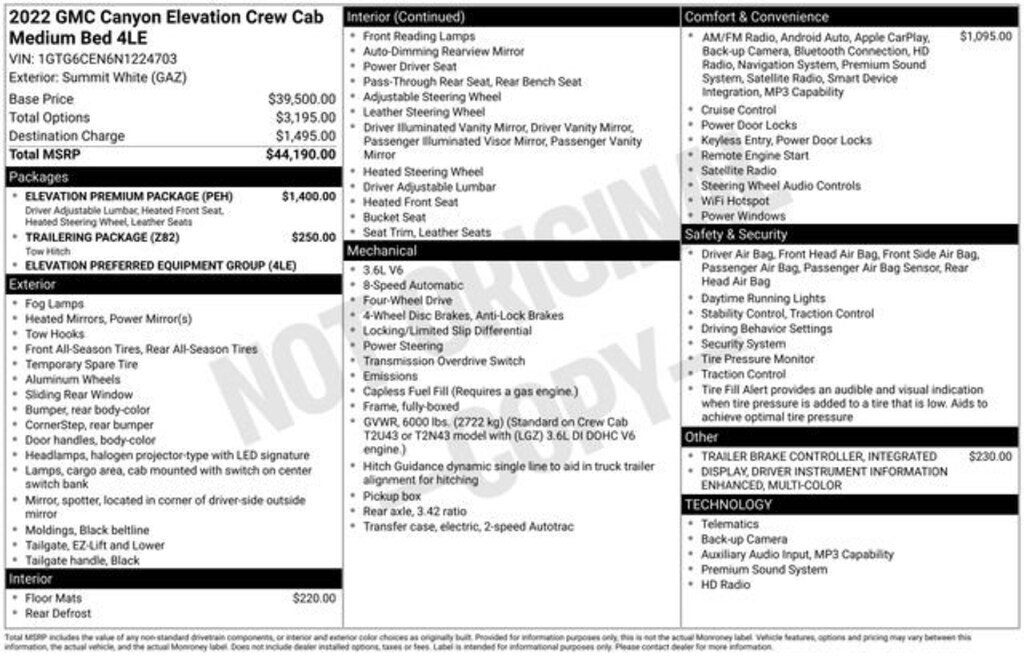 Used 2022 GMC Canyon Elevation Truck