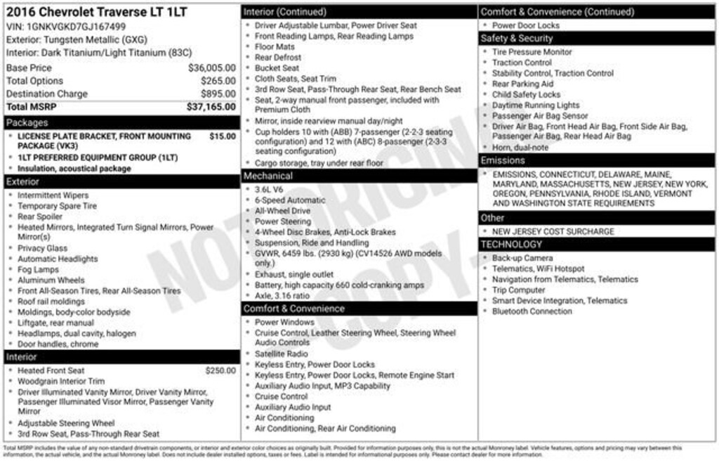 Used 2016 Chevrolet Traverse LT SUV