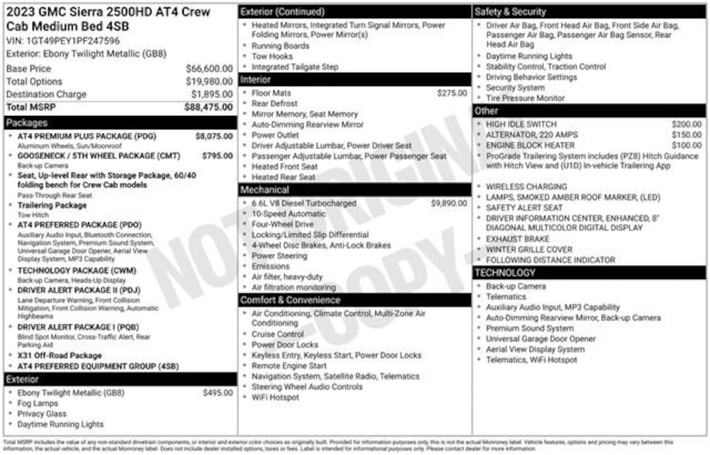 Used 2023 GMC Sierra 2500 HD AT4 Truck