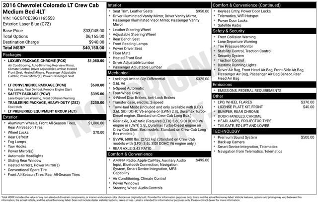 Used 2016 Chevrolet Colorado LT with VIN 1GCGTCE39G1165558 for sale in Reese, MI