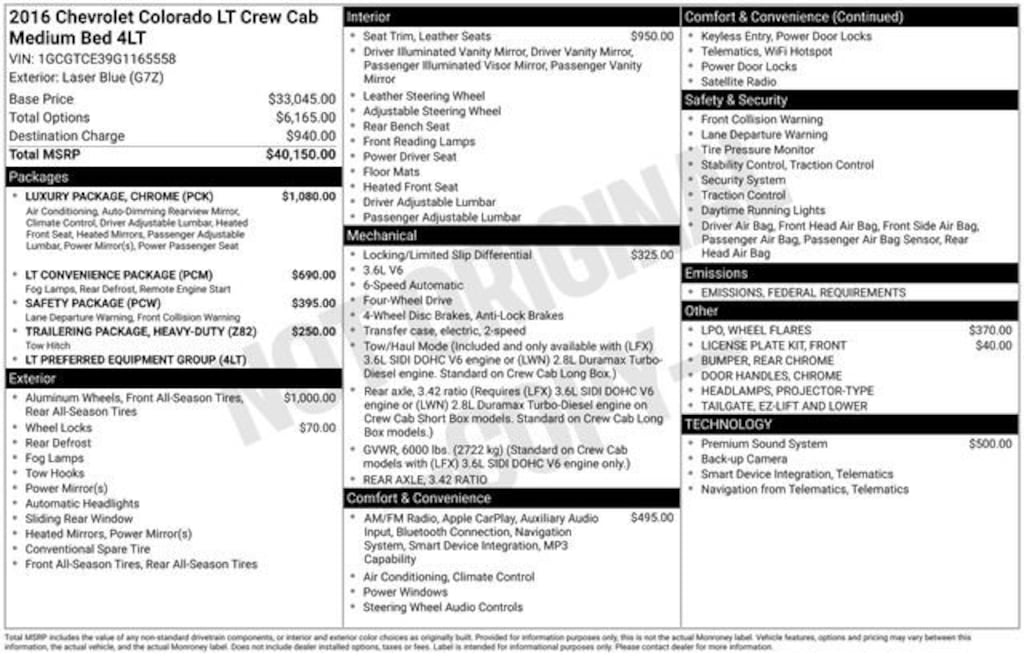 Used 2016 Chevrolet Colorado 4WD LT Truck