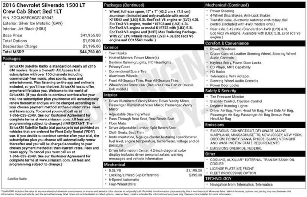 Used 2016 Chevrolet Silverado 1500 LT Truck