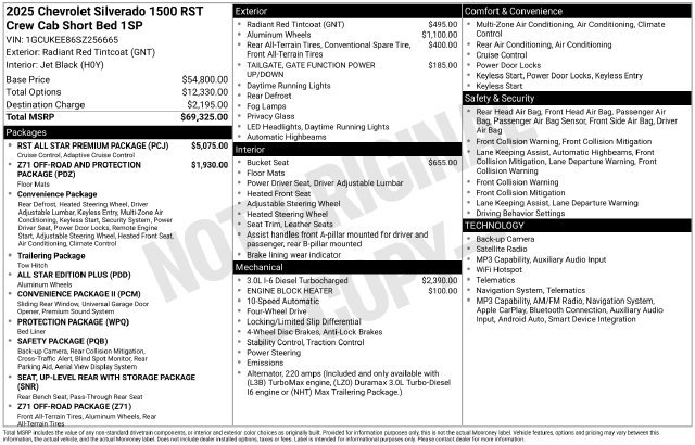 Used 2025 Chevrolet Silverado 1500 RST Truck