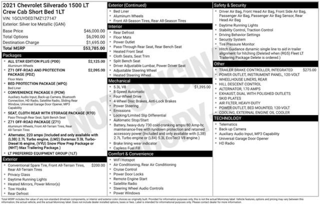 Used 2021 Chevrolet Silverado 1500 LT Truck