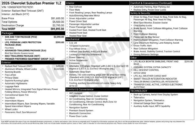 2026 Chevrolet Suburban Premier - Photo 44