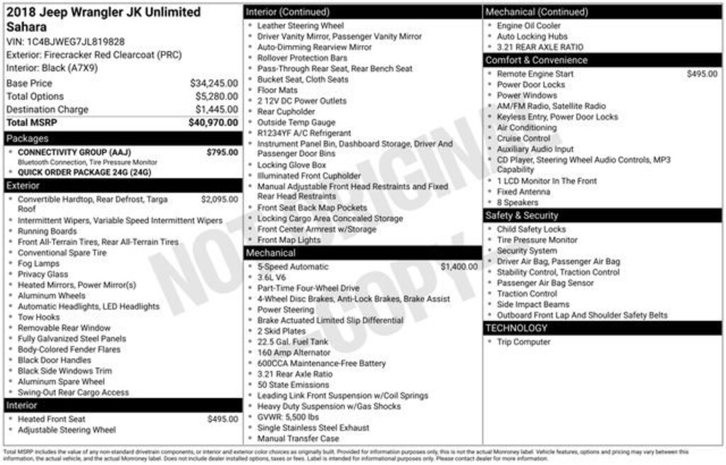 Used 2018 Jeep Wrangler JK Unlimited Sahara