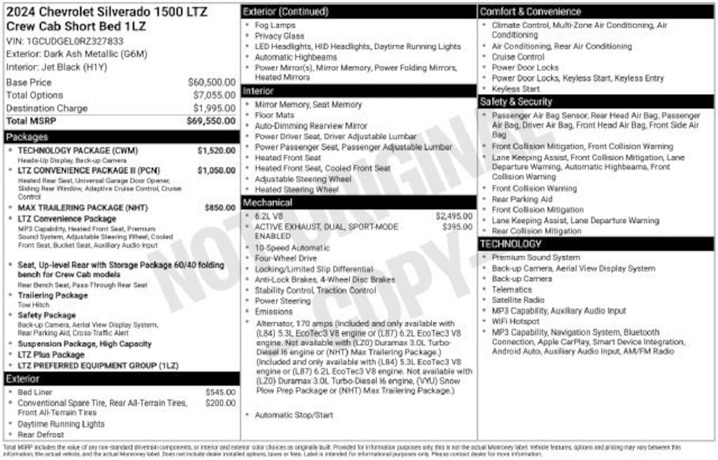 Used 2024 Chevrolet Silverado 1500 LTZ Truck