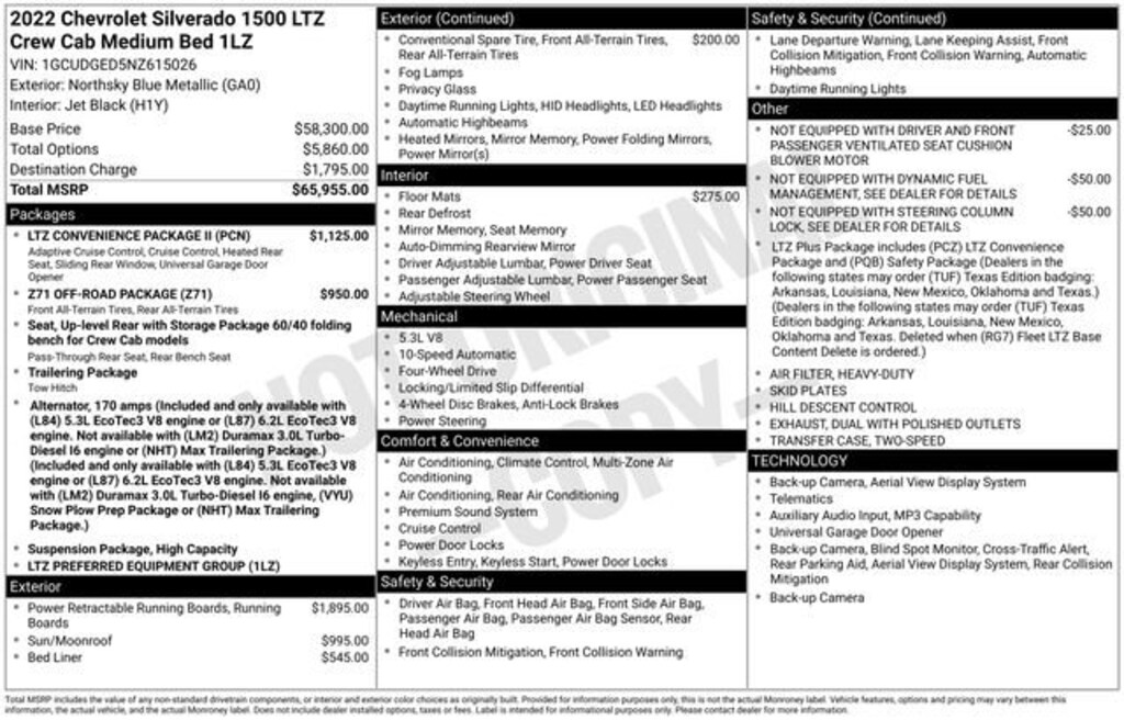 Used 2022 Chevrolet Silverado 1500 LTZ Truck