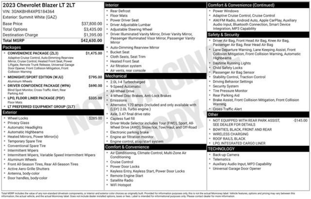 Used 2023 Chevrolet Blazer 2LT SUV