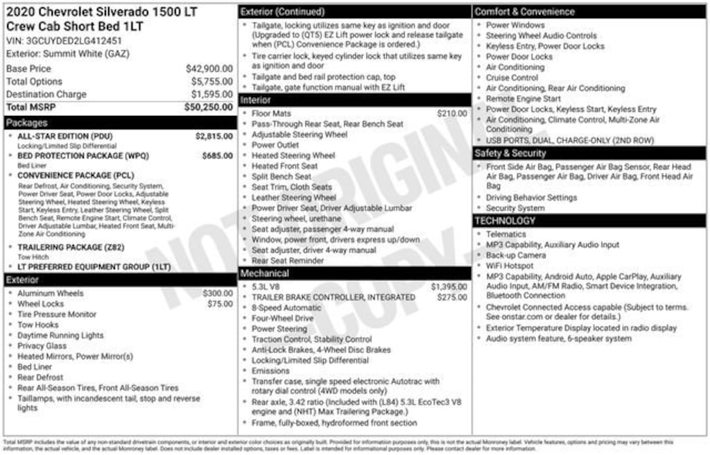 Used 2020 Chevrolet Silverado 1500 LT Truck
