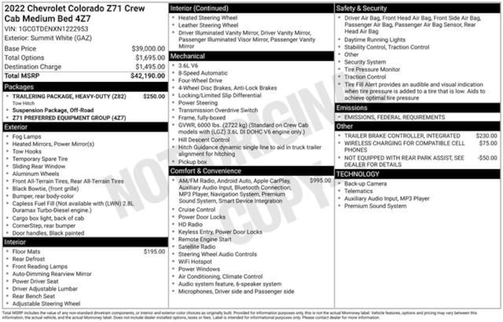 Used 2022 Chevrolet Colorado Z71 Truck