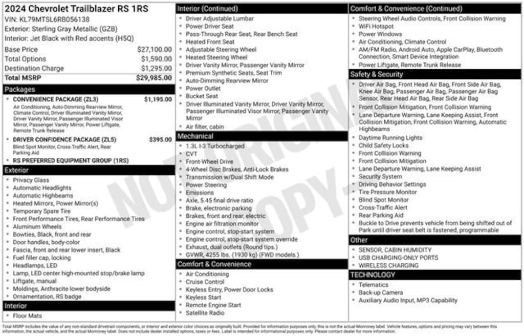 Used 2024 Chevrolet Trailblazer RS SUV
