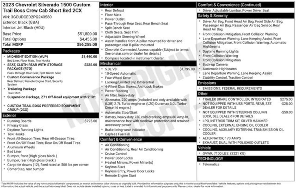 Certified 2023 Chevrolet Silverado 1500 Custom Trail Boss Truck