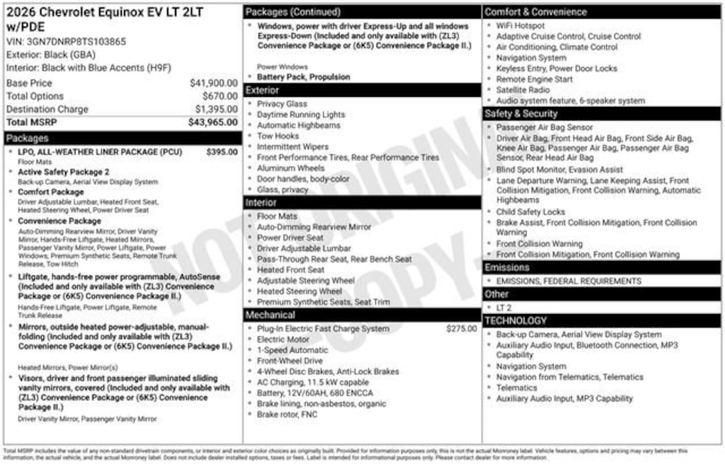 New 2026 Chevrolet Equinox EV LT SUV