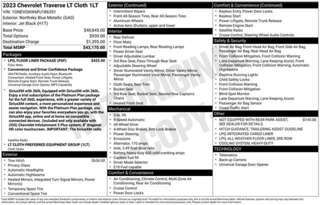 Used 2023 Chevrolet Traverse LT Cloth SUV