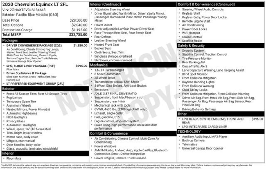 Used 2020 Chevrolet Equinox LT SUV