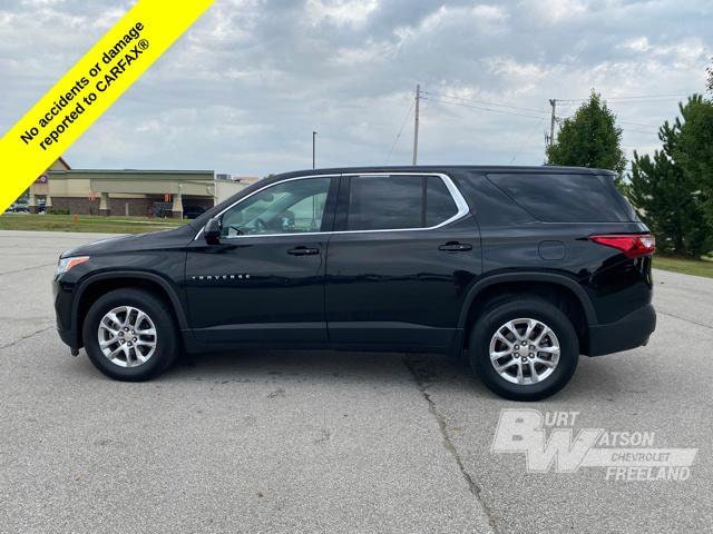 Used 2020 Chevrolet Traverse LS with VIN 1GNERFKW9LJ259463 for sale in Freeland, MI