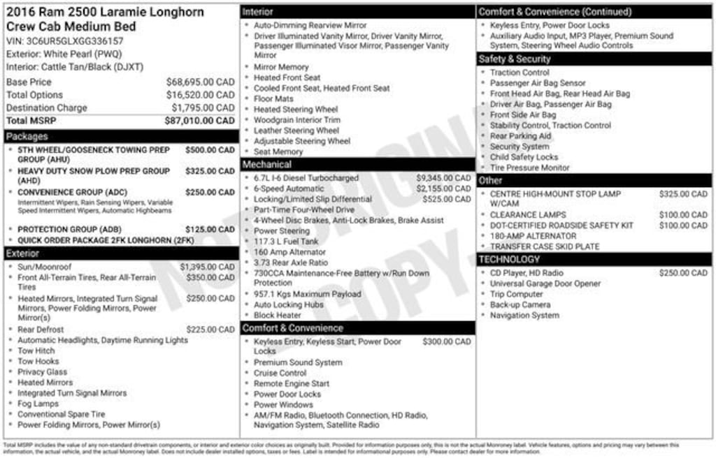 Used 2016 Ram 2500 Laramie Longhorn