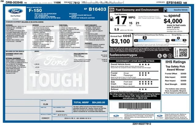 Used 2014 Ford F-150 Platinum with VIN 1FTFW1ET0EFB16403 for sale in Freeland, MI