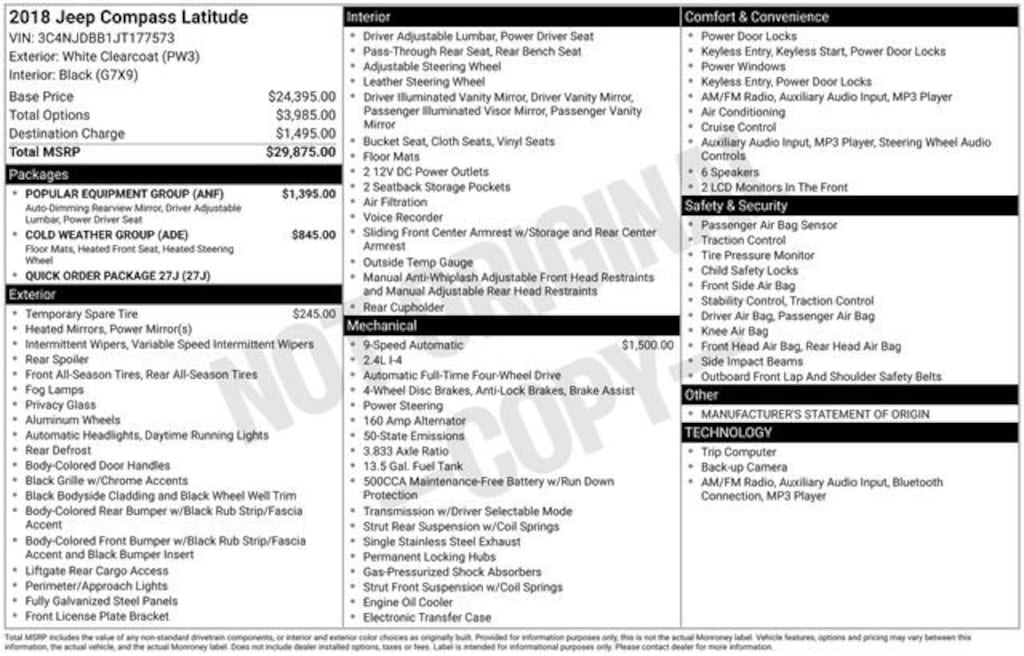 Used 2018 Jeep Compass Latitude