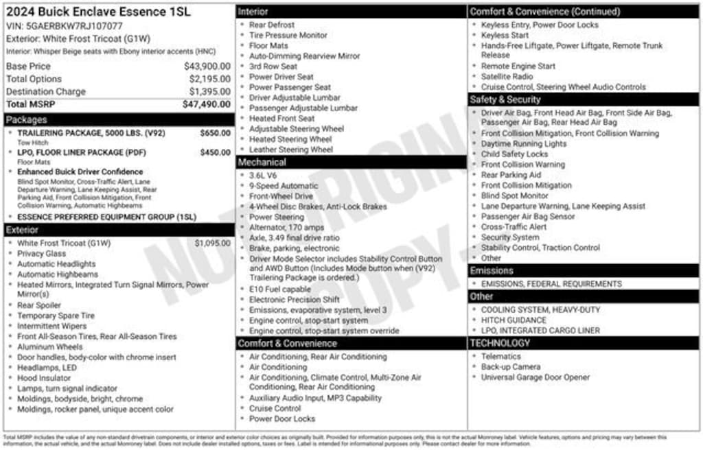 Certified 2024 Buick Enclave Essence SUV