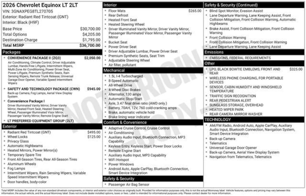 New 2026 Chevrolet Equinox LT SUV