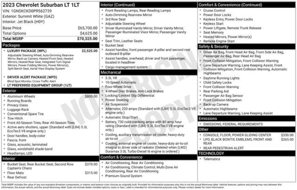 Used 2023 Chevrolet Suburban LT SUV