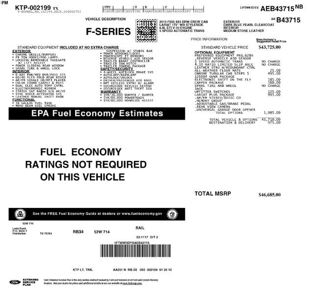 Used 2010 Ford F-350 Super Duty XL with VIN 1FTWW3DYXAEB43715 for sale in Freeland, MI