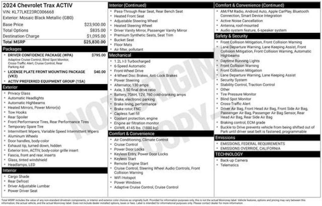 Used 2024 Chevrolet Trax Activ SUV