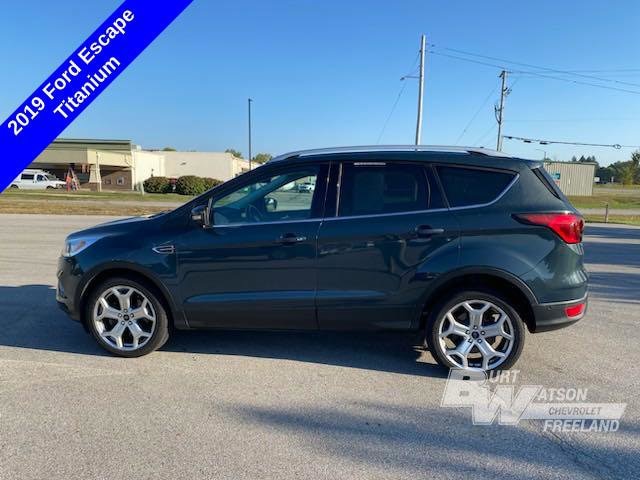 Used 2019 Ford Escape Titanium with VIN 1FMCU9J9XKUB65211 for sale in Freeland, MI