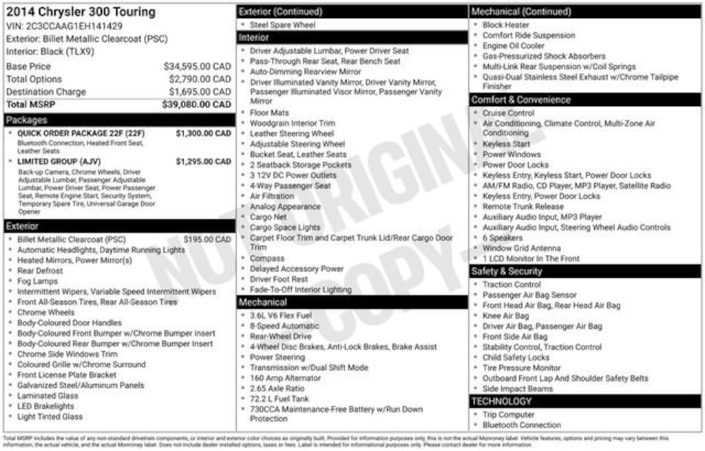 Used 2014 Chrysler 300 Touring