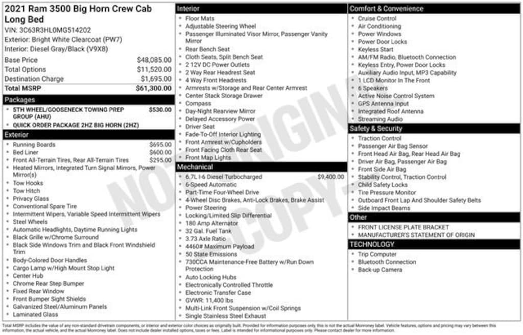 Used 2021 Ram 3500 Big Horn