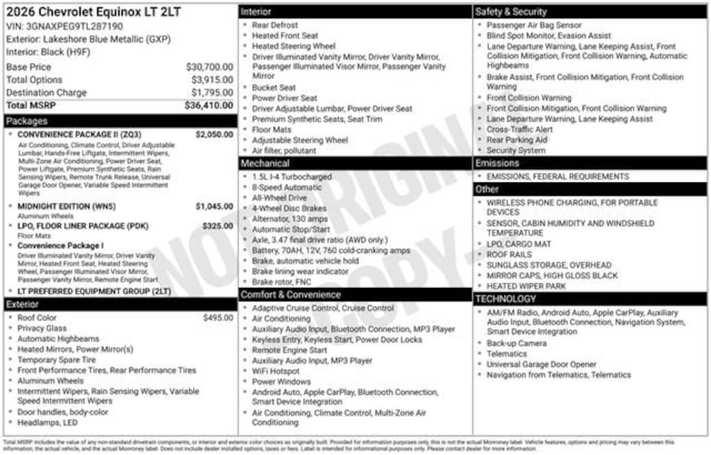 New 2026 Chevrolet Equinox LT SUV