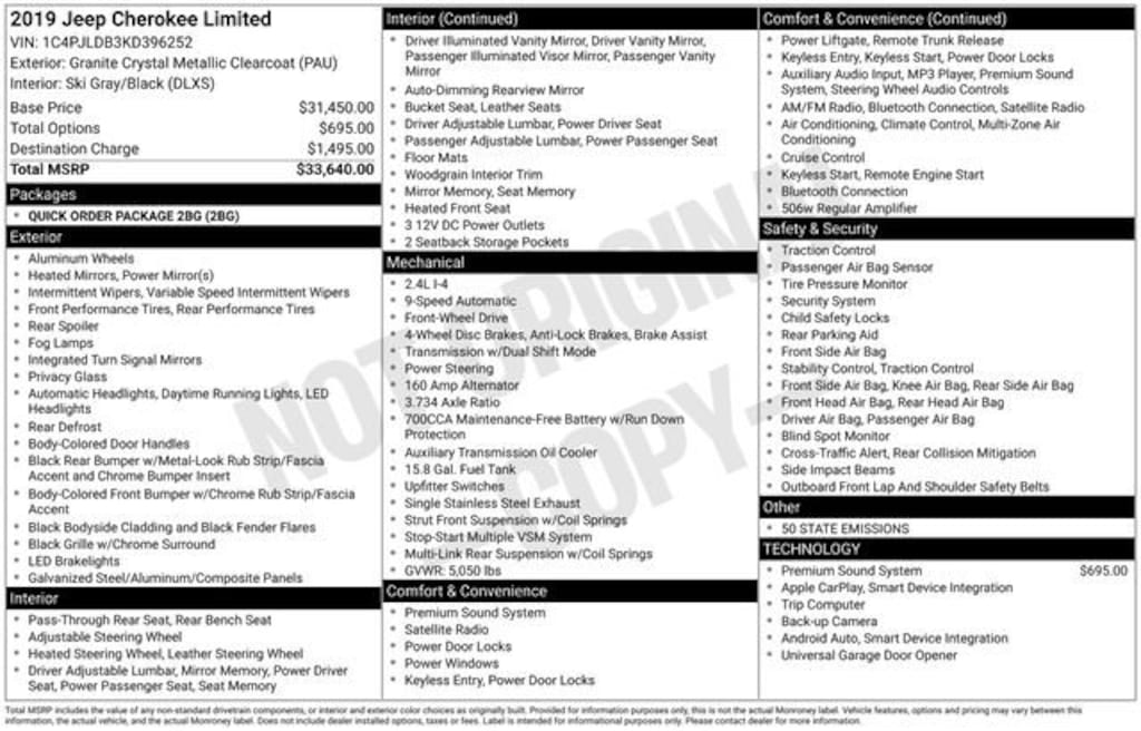 Used 2019 Jeep Cherokee Limited