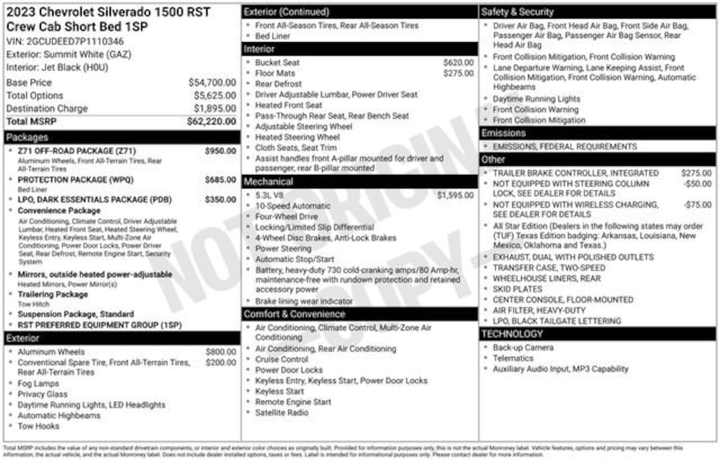 Used 2023 Chevrolet Silverado 1500 RST Truck