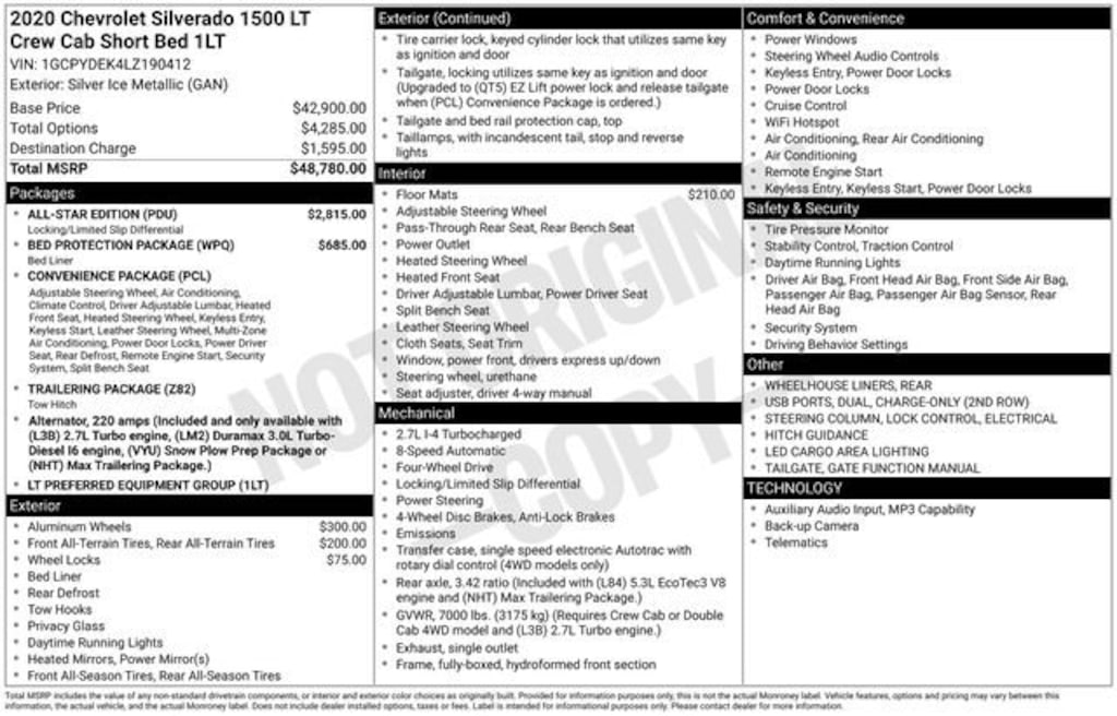 Used 2020 Chevrolet Silverado 1500 LT Truck