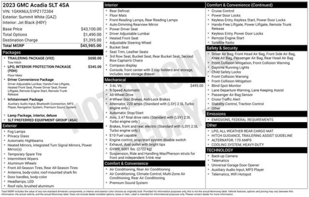 Used 2023 GMC Acadia SLT SUV