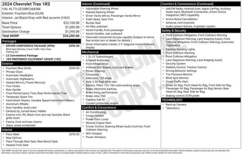 Used 2024 Chevrolet Trax 1RS SUV