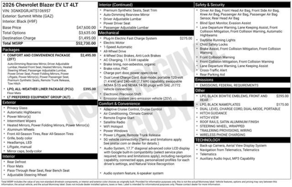 New 2026 Chevrolet Blazer EV LT SUV