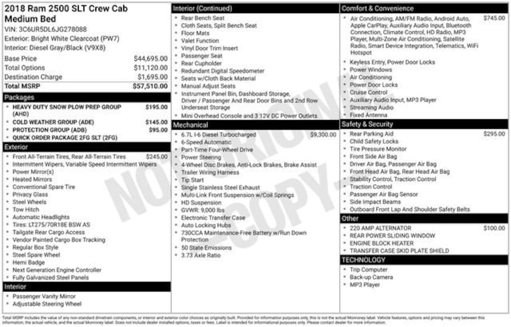 Used 2018 Ram 2500 SLT